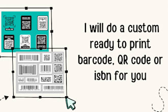 do a custom ready to print barcode, qr code or isbn for you