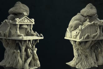 carve 3d miniature virtual sculptor,castle model,gcode,environment diorama,stl