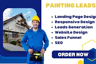 painting leads handyman leads painting landing page house painting website