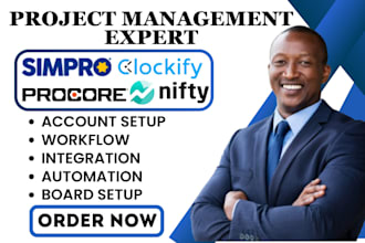 clio clockify nifty automation simpro todoist clickup procore project management