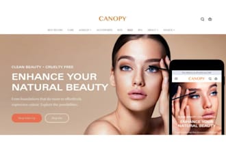 design online natural beauty shopify store natural face skin care spa website