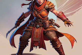 make a dnd character art and dnd character art