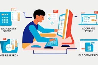 do accurate data entry, typing work, web research, and file conversion