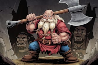 create a d and d character art and dnd art