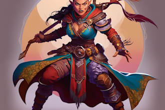 do a dnd character art and dnd character art