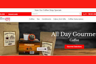 design coffee shopify store branded coffee shopify store shopfiy coffee website