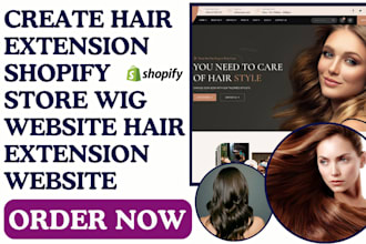 create hair extension shopify store wig website hair extension website