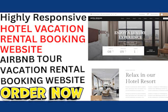 design hotel website vacation rental airbnb website booking website vacation web