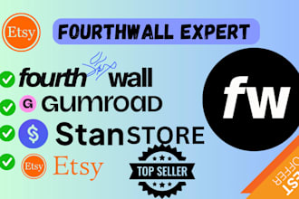 fourthwall, stanstore, gumroad for etsy print on demand, etsy digital product