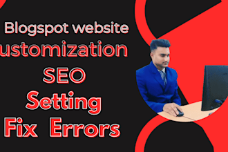 create blogspot website on blogger, SEO and fix issues