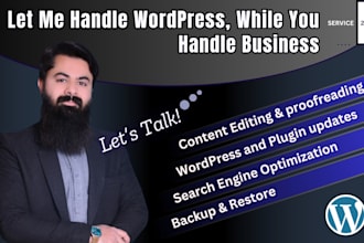 provide professional wordpress manager services for your website