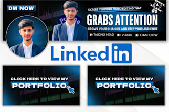 design professional linkedin banners and complete profile revamps