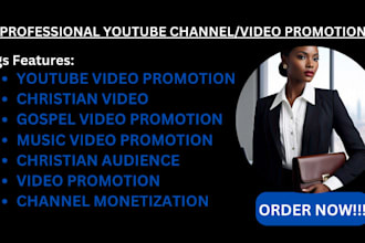 christian youtube promotion, organic christian video, gospel music promotion