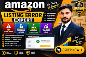 fix amazon listing errors, suppressed listings and variations