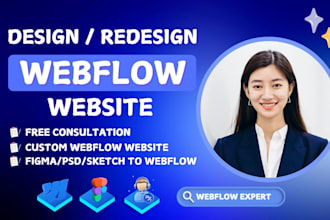 develop or redesign webflow website, figma to webflow, webflow expert