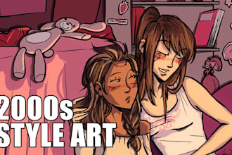 draw cartoon style character art, fanart, pfps nsfw or sfw