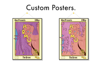 design a custom hand drawn poster for your event