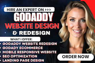 develop godaddy website godaddy ecommerce godaddy website redesign goddady seo