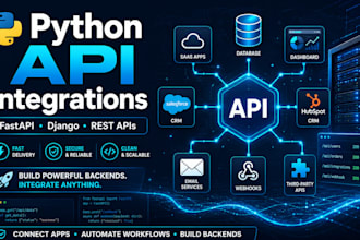 build API integrations and python fastapi django backends