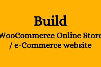 build ecommerce store and online webshop using woocommerce wordpress