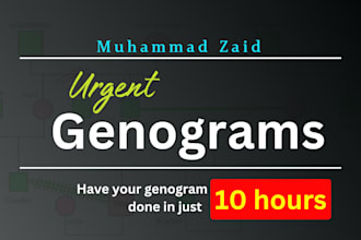 create a detailed and accurate family genogram in 10 hours