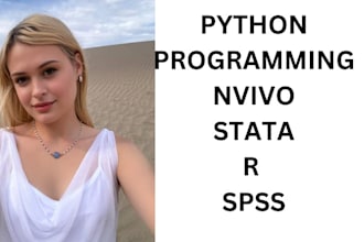 be your data analyst using excel, spss, sas, r and python