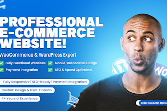build a professional ecommerce website with woo commerce and wordpress