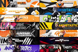 design anime or gaming banner for youtube twitch twitter