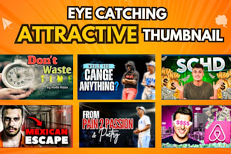 design attractive clickbait youtube thumbnails in 24 hours