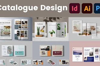 design professional catalog, booklet, magazine, newsletter on canva illustrator