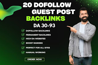 write and publish 20 dofollow guest post on dofollow guest posting sites