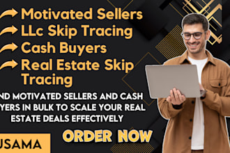 provide bulk llc skip tracing services to find motivated sellers and cash buyers