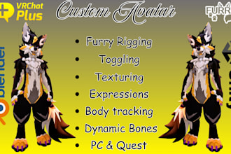 model custom furry avatar, fursona, live 2d vtuber model, nsfw, vrchat avatar