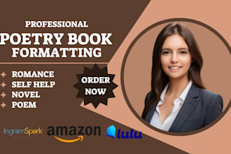 format edit poetry book poem non fiction novel self help memoir book formatting