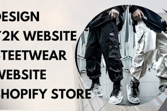 design y2k website streetwear website y2k shopify website y2k clothing website