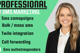 blast bulk sms marketing email campaign text message with twilio sms