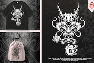 draw custom black and white illustrations
