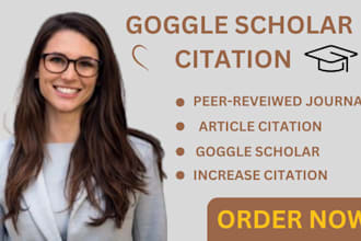 increase google scholar citations, write and publish on peer reviewed journals