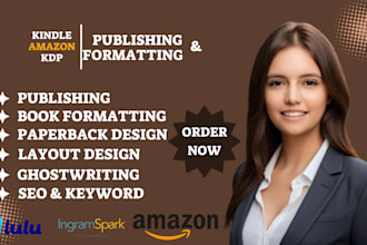 format proofread edit write upload book ebook on amazon kdp paperback design kdp