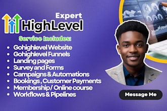 gohighlevel expert automation landing page sales funnel webhook workflow website