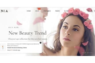 design cosmetics website skin care shopify store dropshipping skin care website