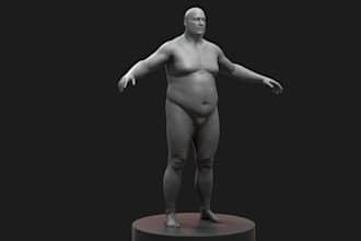 formulate3 3d human character, dnd miniature, convert 2d to 3d model, 4k texture