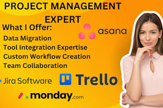 do integration and data migration on monday asana trello jira wrike clickup