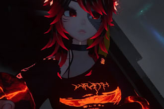 custom vrchat furry avatar vrc character model live2d streaming character model