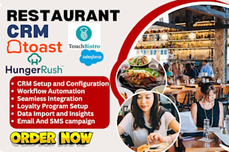 setup restaurant crm salesforce touchbistro hungerrush toast sevenrooms