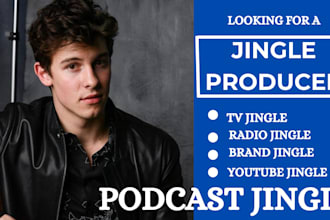 craft viral jingle, intro, outro, for your radio, tv, podcast, brand, youtube
