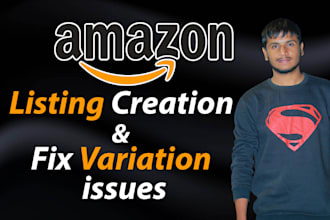 create amazon listings and fix variation issues