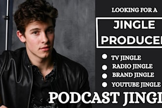 craft jingle for podcast theme songs, intro, outro music, brand, youtube, tv