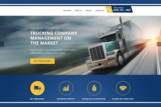 design logistic website, trucking, cargo, dispatch, transport, freight website