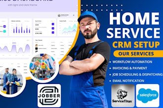 setup home service crm salesforce jobber marketsharp builderprime servicetitan